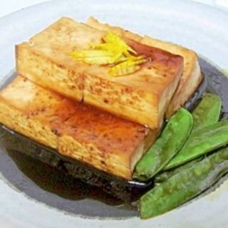 手軽な食材で☆　和の一皿「焼き豆腐含め煮」